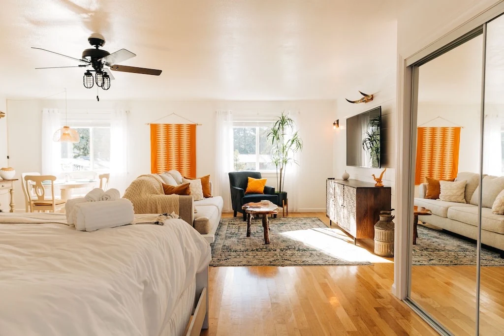 Wide view of Angel Verdugo’s remodeled studio